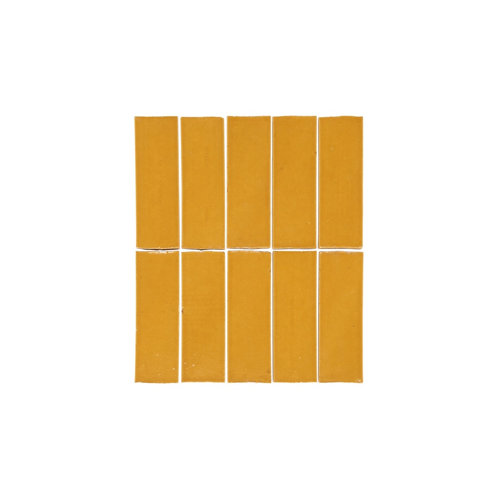 [16875] Rommani Handmade Zellige Rectangle Tile - Saffron Yellow