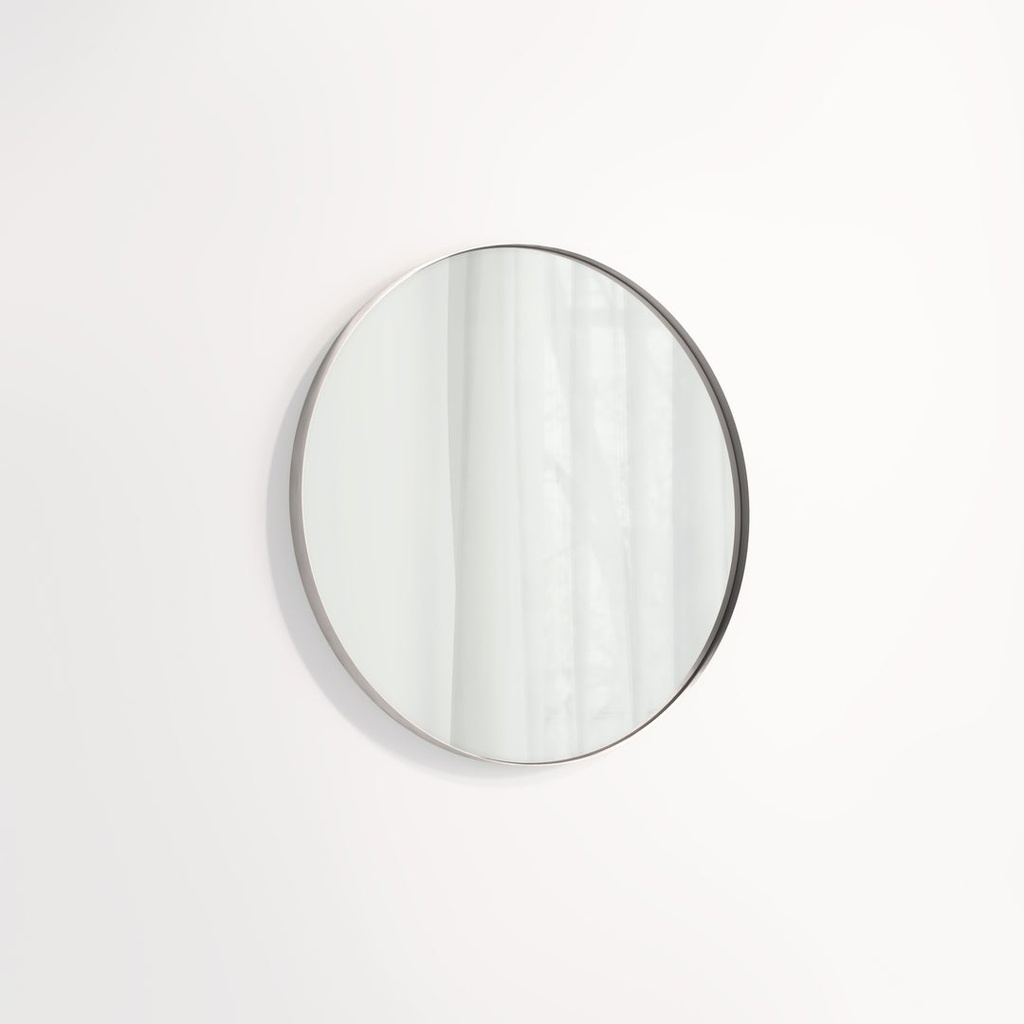 [17218] Round Mirror 600mm - Stainless Steel