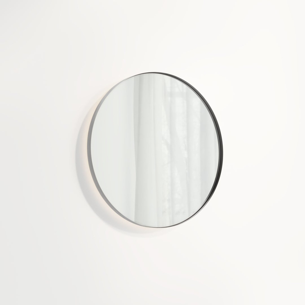 Round LED Mirror 600mm - Brushed Gunmetal