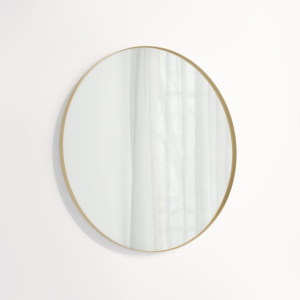 [17224] Round Mirror 800mm - Brushed Brass