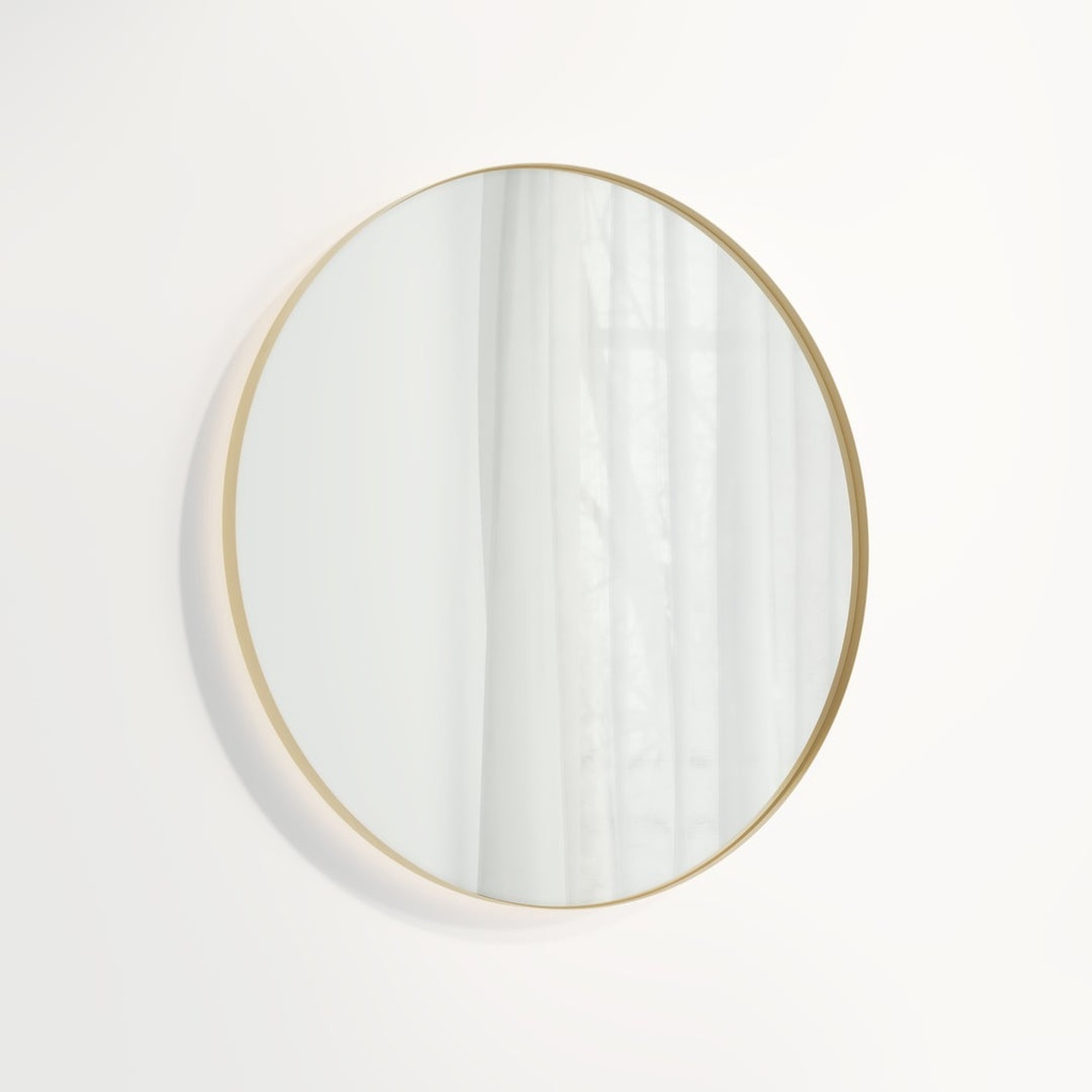 [17229] Round LED Mirror 800mm - Brushed Brass