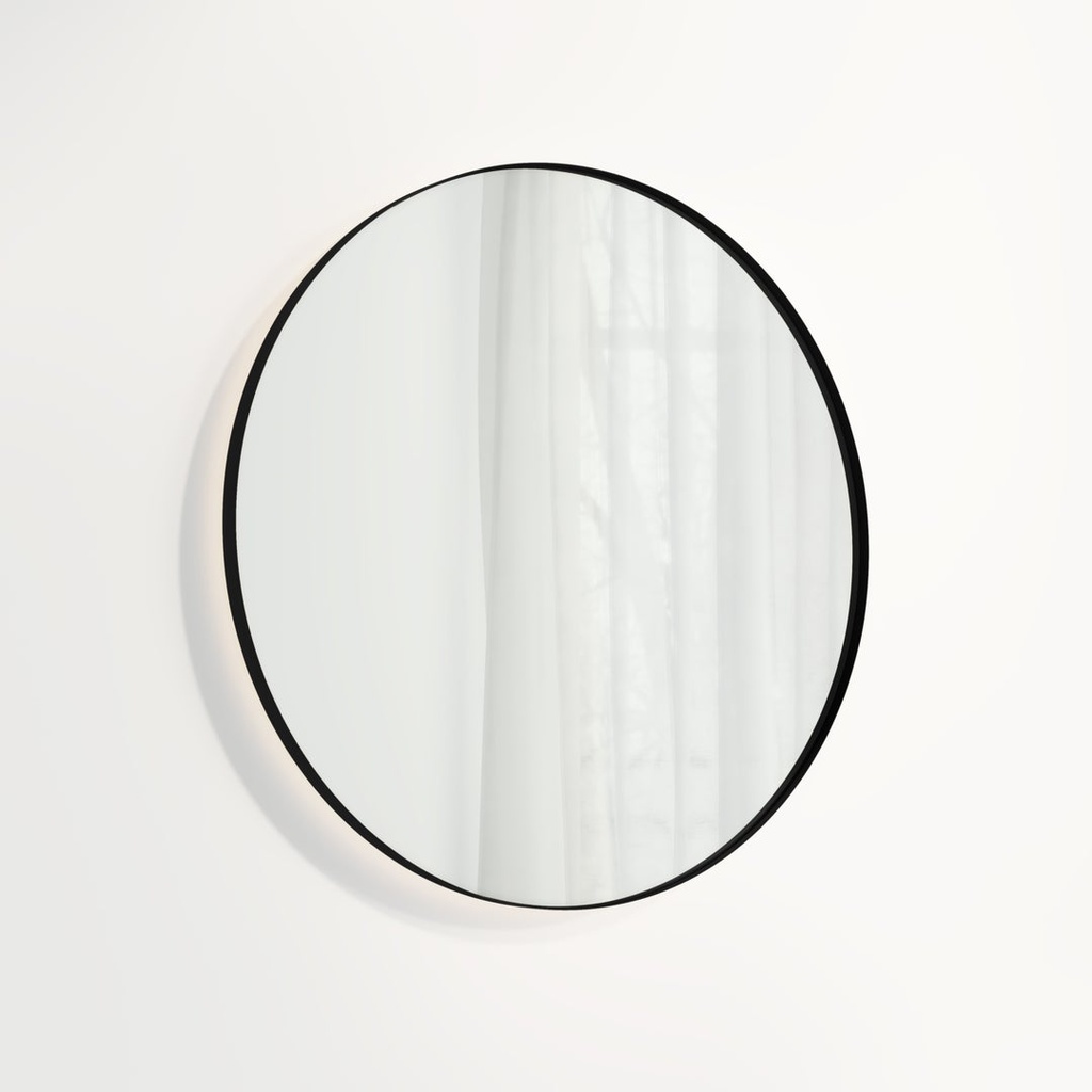 [17232] Round LED Mirror 800mm - Matte Black