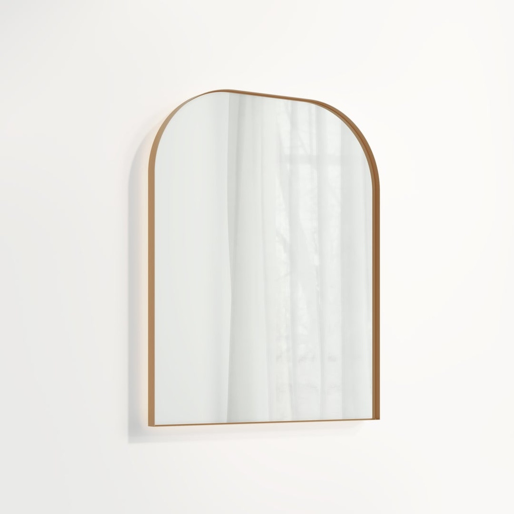 Arch Wall LED Mirror 600 x 750mm - Brushed Copper