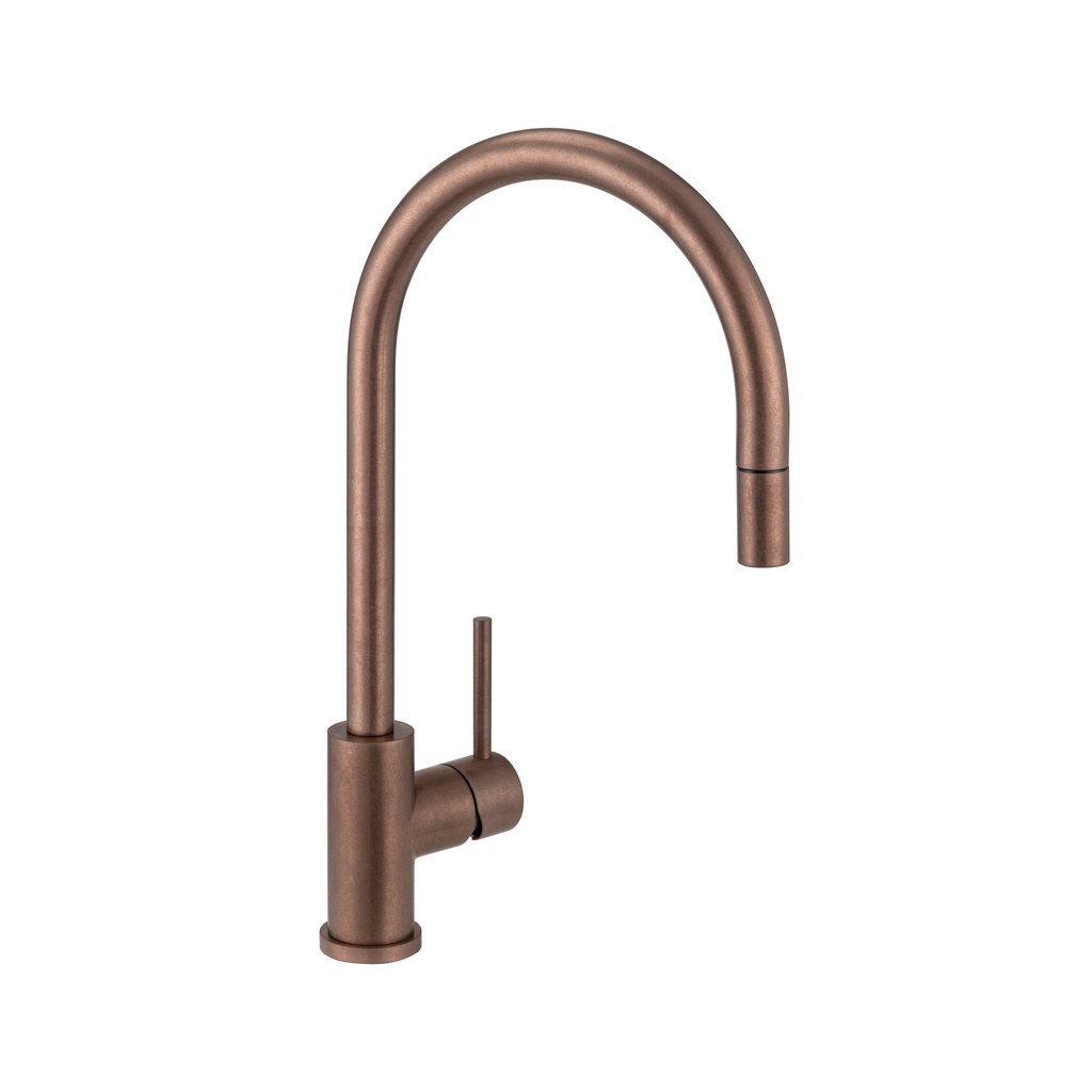 [17258] Elysian Commercial Pull-Out Kitchen Mixer - Antique Bronze