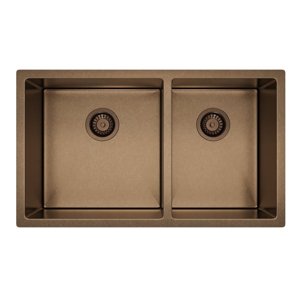 [17270] Vita Double Kitchen Sink 760mm - Antique Bronze
