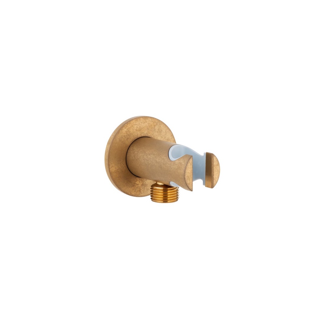 [17324] Sola Hand Shower Holder & BP - Antique Aurum