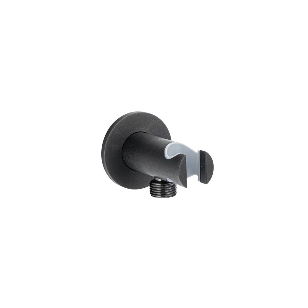 [17326] Sola Hand Shower Holder &amp; BP - Antique Slate