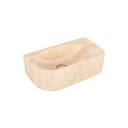 Pedra Wall-Hung Basin 400mm - Beige Travertine
