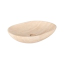 Pedra Oval Basin Sink - Beige Travertine