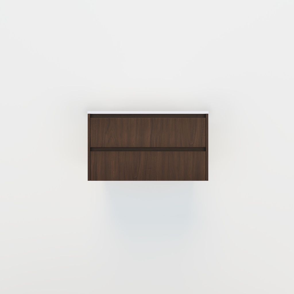 Addison Single Vanity 900mm - Walnut