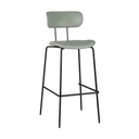 Howard Barstool - Matcha PU - Black Metal
