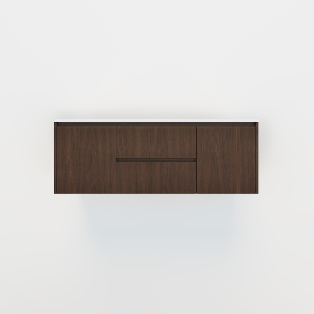 Archer Single Vanity 1428mm - Walnut