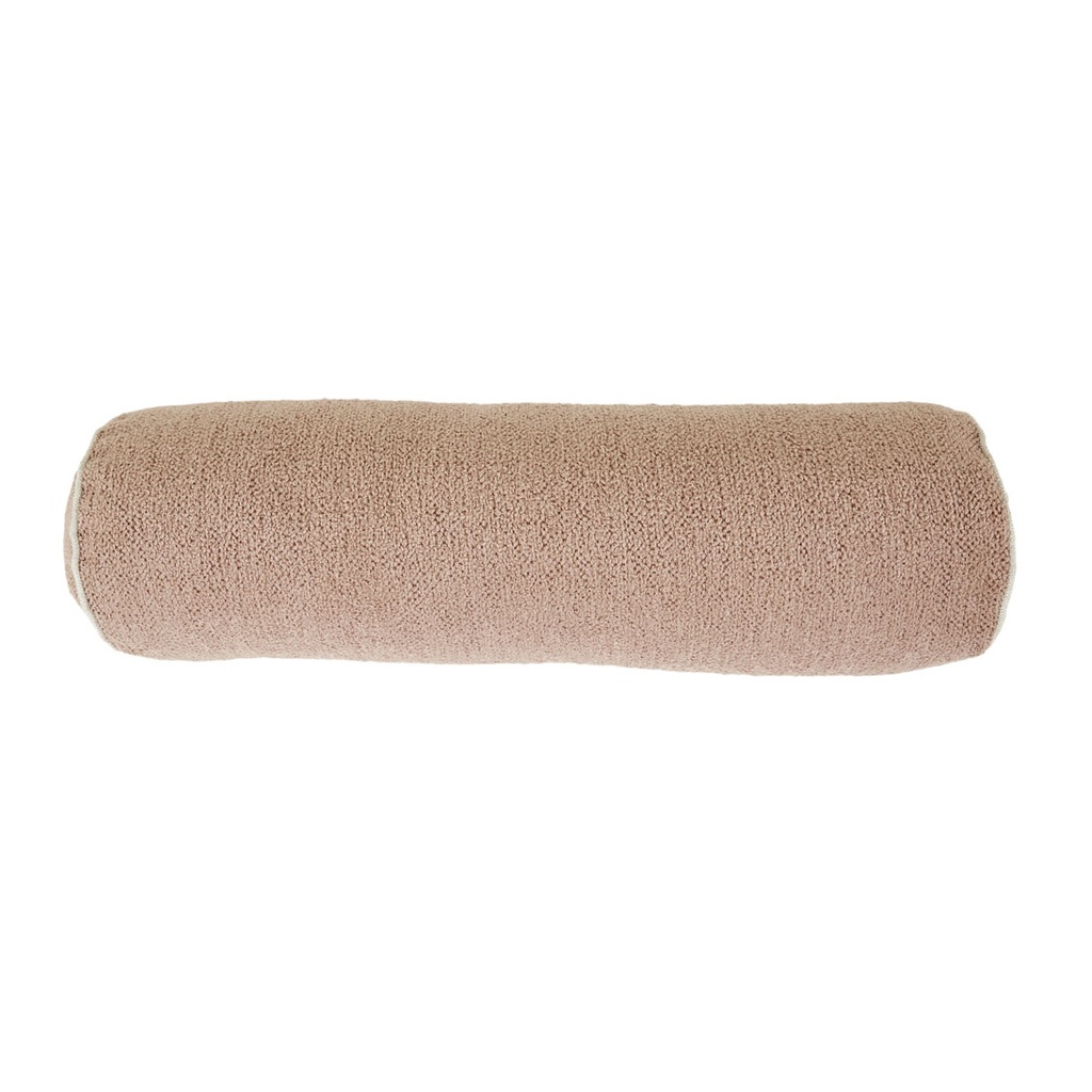 [HUGO-BOLSTER-CUSHION-CORAL-OATMEAL-CUS-HUGO-BOL-X-OATMEAL] Hugo Bolster Cushion - Coral - Oatmeal