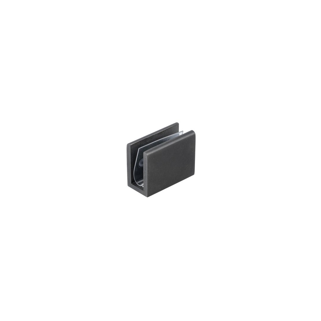 Pius Glass Panel Clip 10mm - Antique Slate