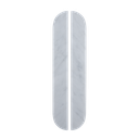 Pedra Curve Cabinetry Pull 320mm (Pair) - Carrara Marble