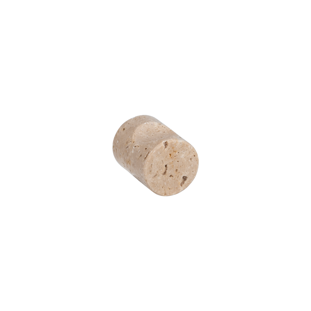 [17602] Pedra Small Knob 20mm - Beige Travertine