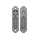 Leroy Sliding Door Privacy Set - Antique Steel
