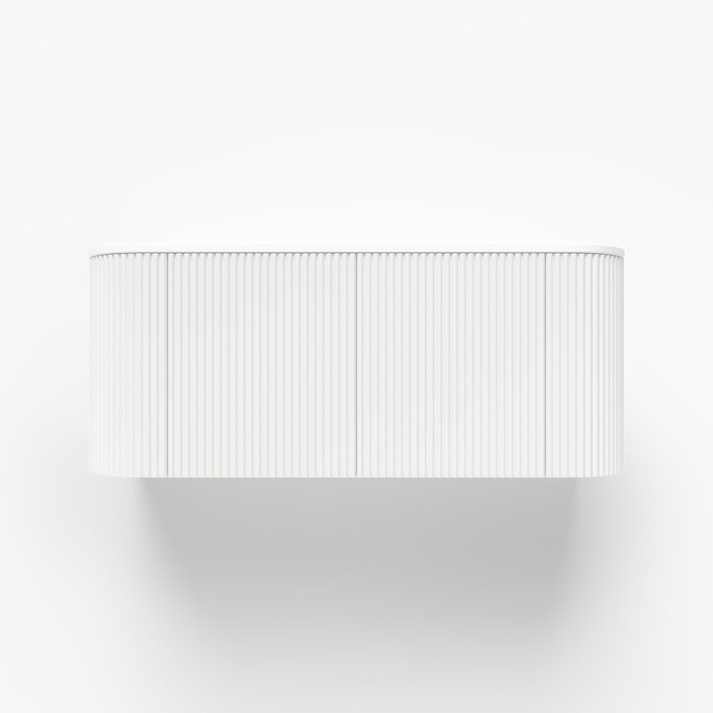 Zahara Curved Fluted Vanity 1164mm - White