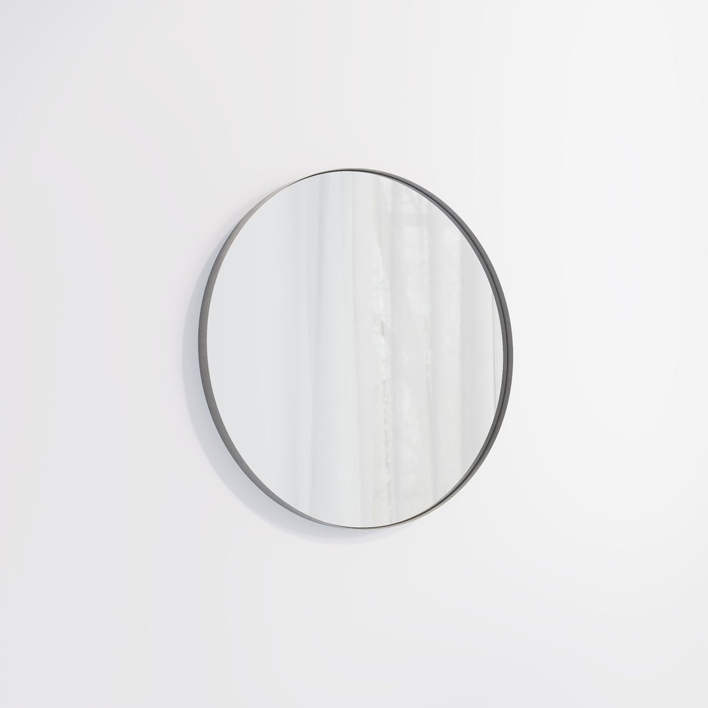 Round Mirror 600mm - Antique Steel