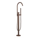 Elysian Floor Mounted Bath Filler with Hand Shower - Antique Bronze