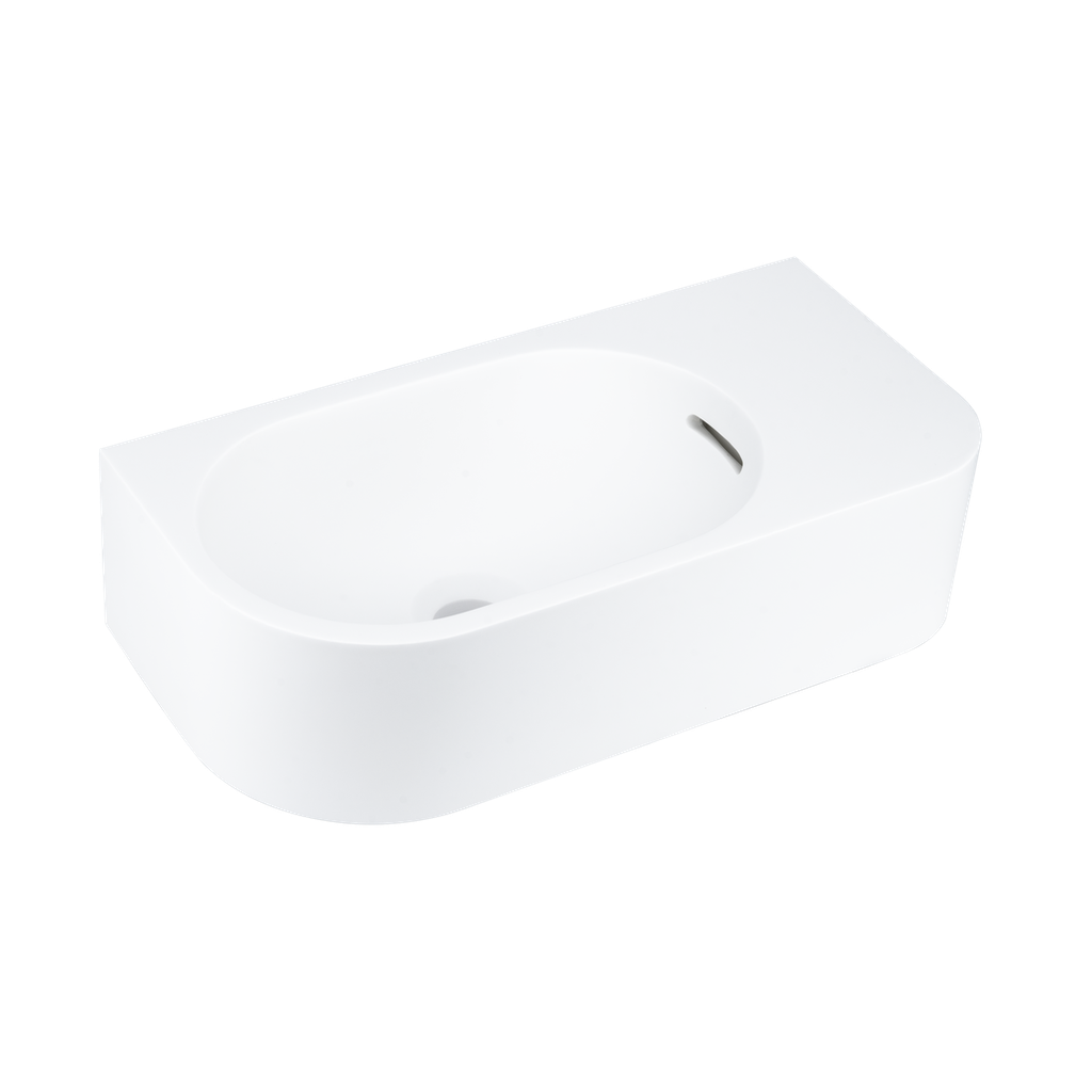 Vesi Wall-Hung Basin 444mm (Overflow)