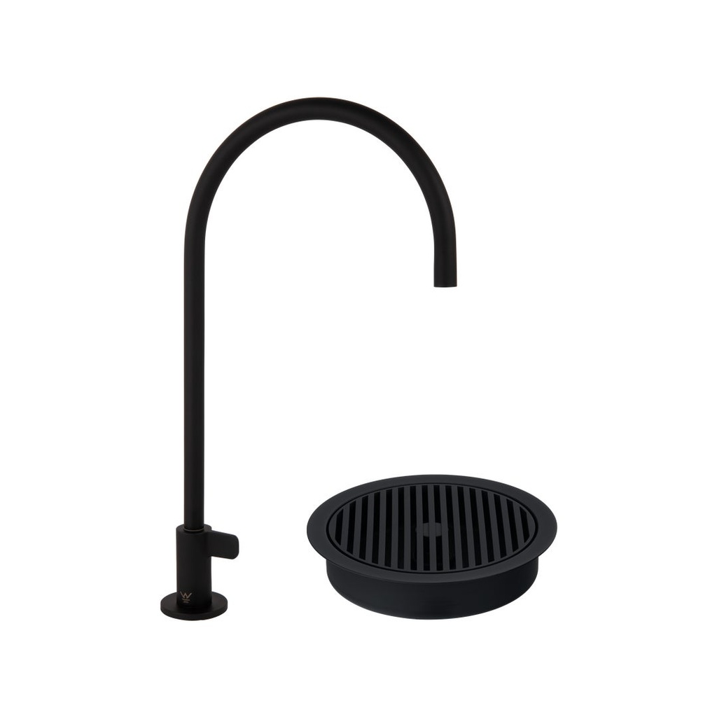 Mini Water Filter Tap with Font Drain - Matte Black PVD