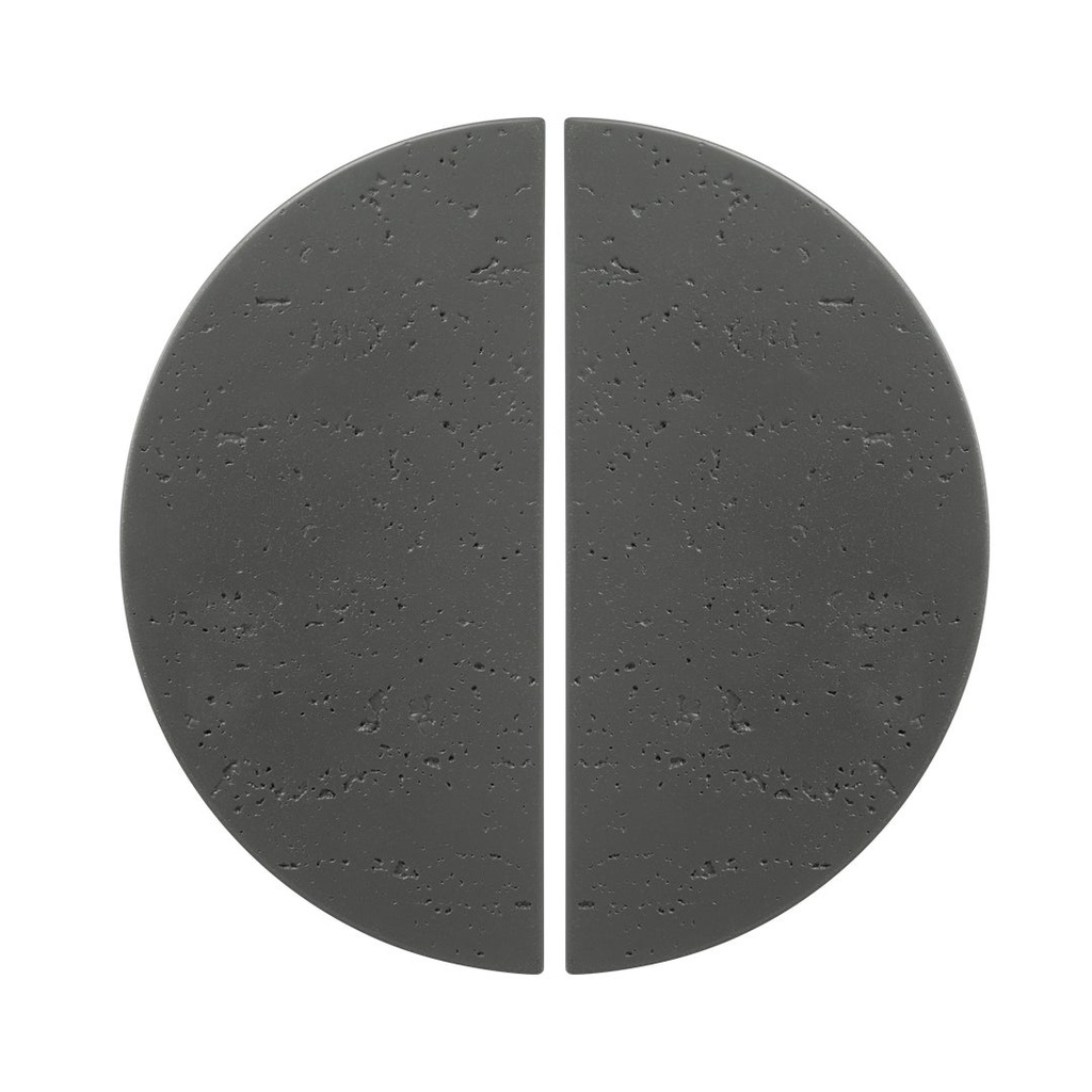 Atelis Concrete Half Moon Entry Door Pull (Pair) - Dark Grey
