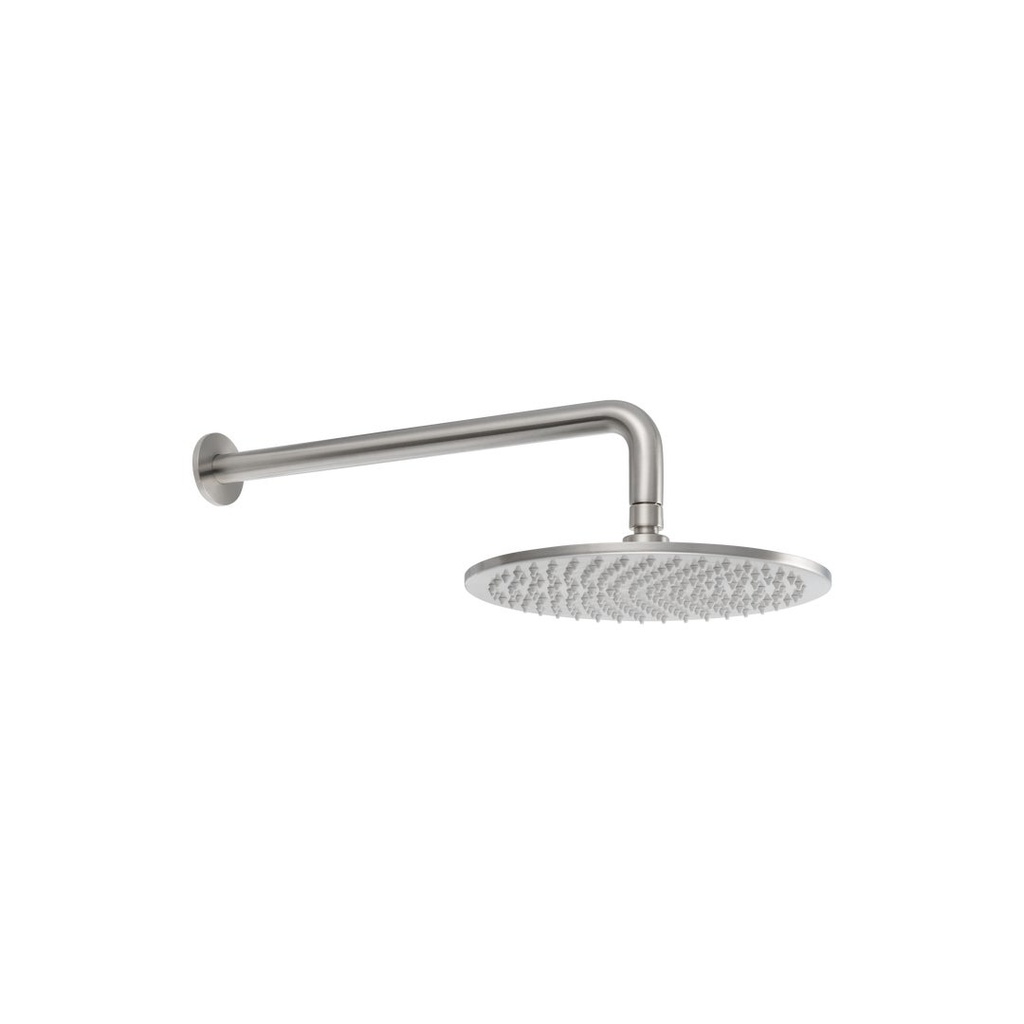 [18105] Shower Arm 400mm &amp; Head Set - Brushed Nickel
