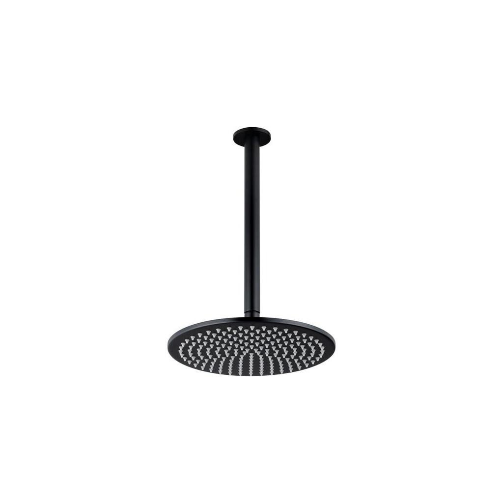 [18121] Shower Dropper Round 300mm &amp;amp; Head Set - Matte Black