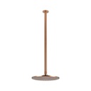 Shower Dropper Extended Round 600mm &amp;amp; Head Set - Brushed Copper