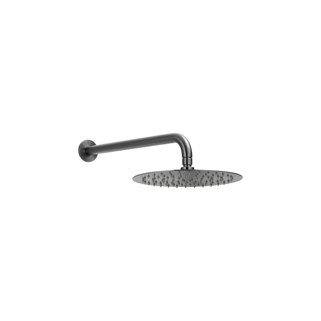 [18132] Sola Shower Arm & Head Set - Brushed Gunmetal