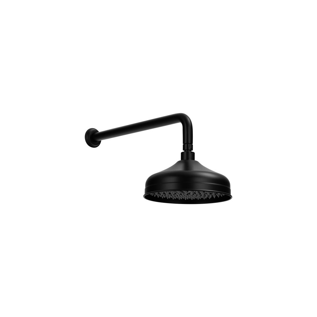 [18138] Kingsley Shower Arm & Head Set - Matte Black