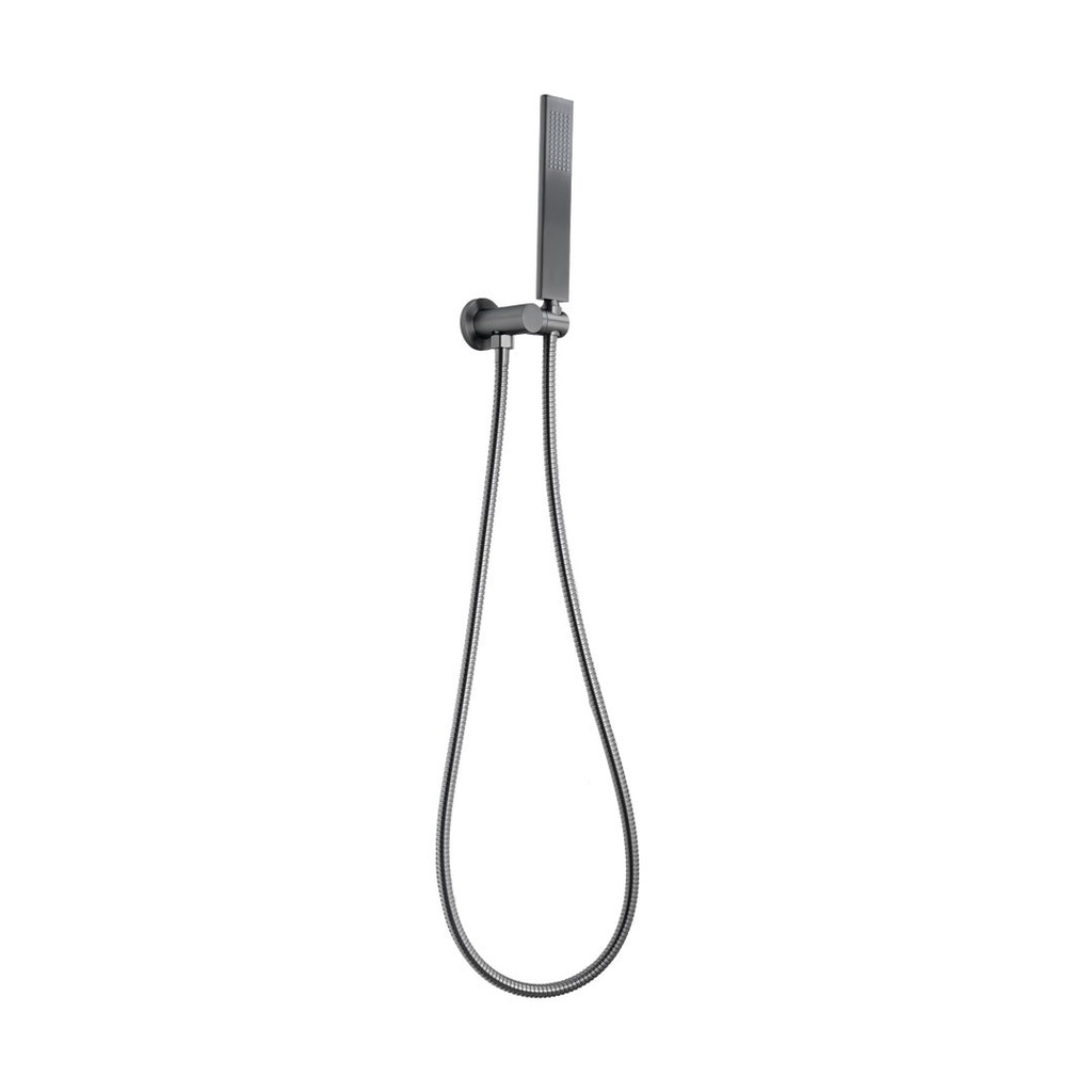 [18171] Rounded Rectangle Hand Shower Set - Brushed Gunmetal