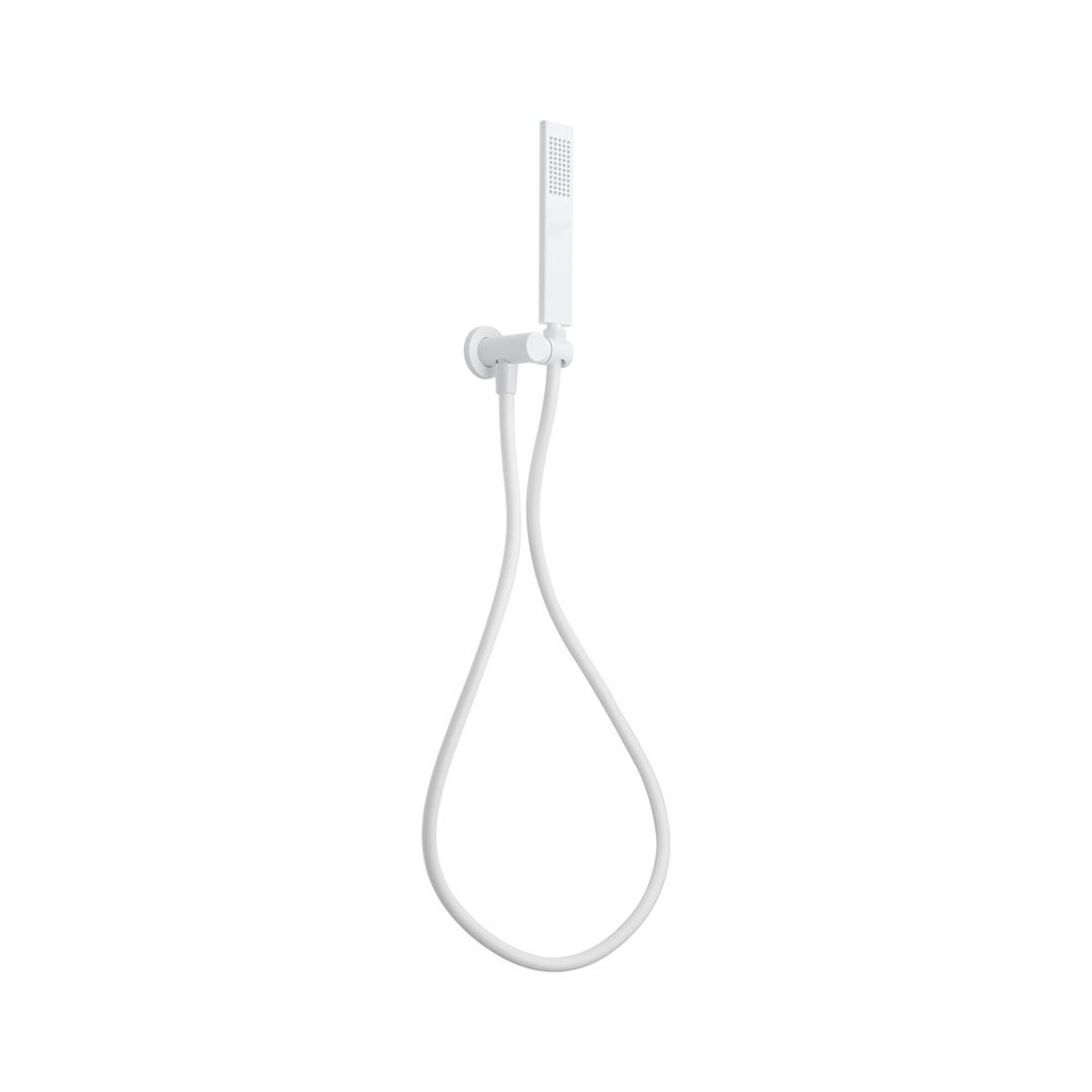 [18175] Rounded Rectangle Hand Shower Set - White