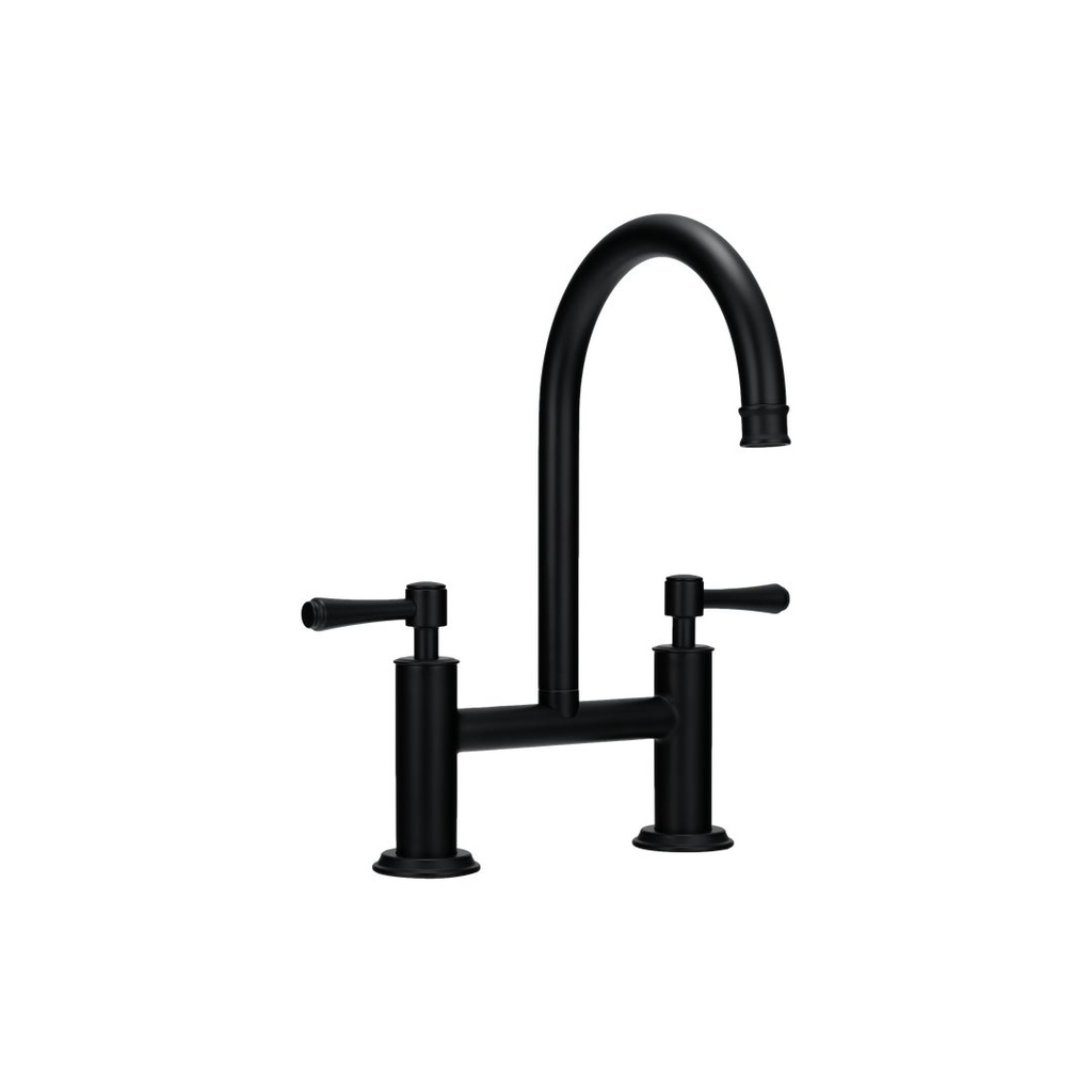 [18268] Kingsley Kitchen Bridge Mixer Tap - Matte Black
