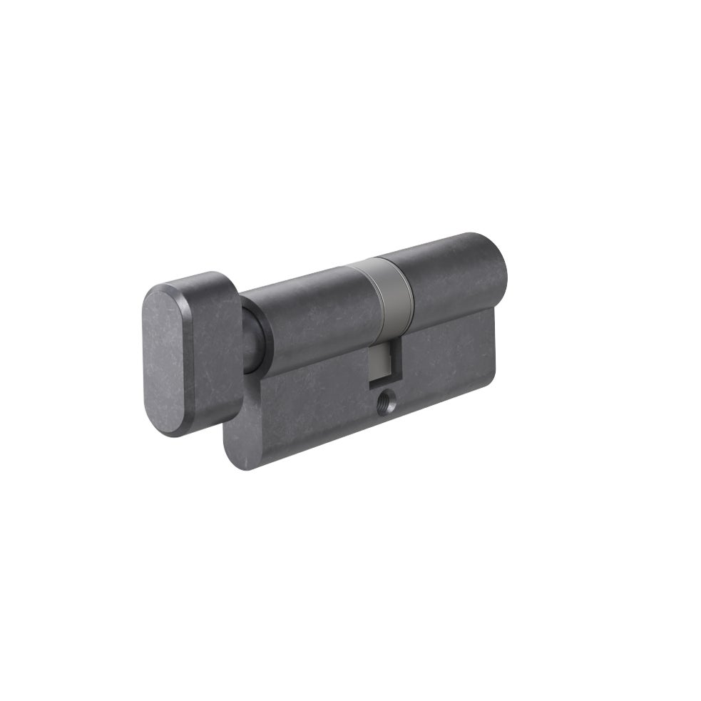 Euro Cylinder Single (Key/Turn) 70mm - Antique Slate