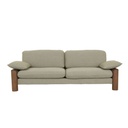 Hugo Remy 3 Seater Sofa - Noyack Thyme - Dark Walnut