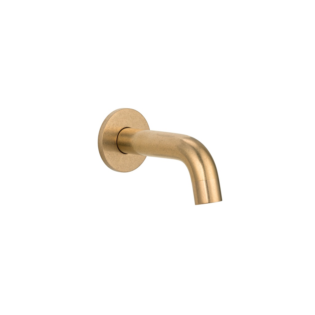 [18786] Mini Wall-Mounted Spout - Tumbled Aged Brass