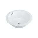 Zuri Undercounter Round Basin - Gloss White (Overflow)