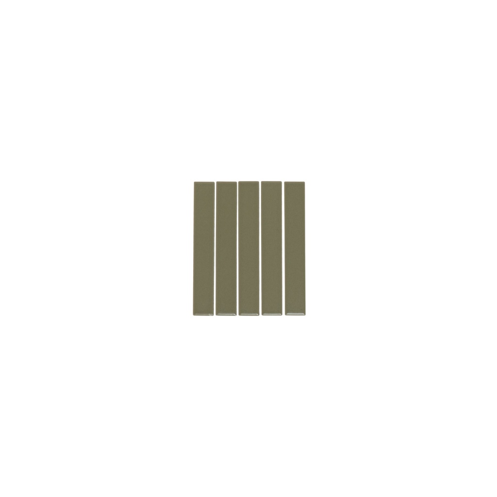 Atami Finger Mosaic Tile - Olive Green - (Sample)