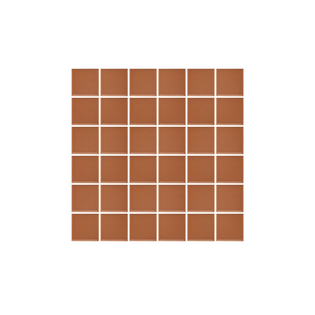 Atami Small Square Mosaic Tile - Terracotta