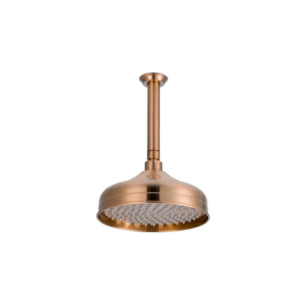 [19140] Kingsley Shower Dropper 150mm and Head Set - Brushed Copper