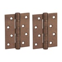 Ellis Butt Door Hinge Pair 100mm - Antique Bronze