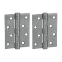 Ellis Butt Door Hinge Pair 100mm - Antique Steel