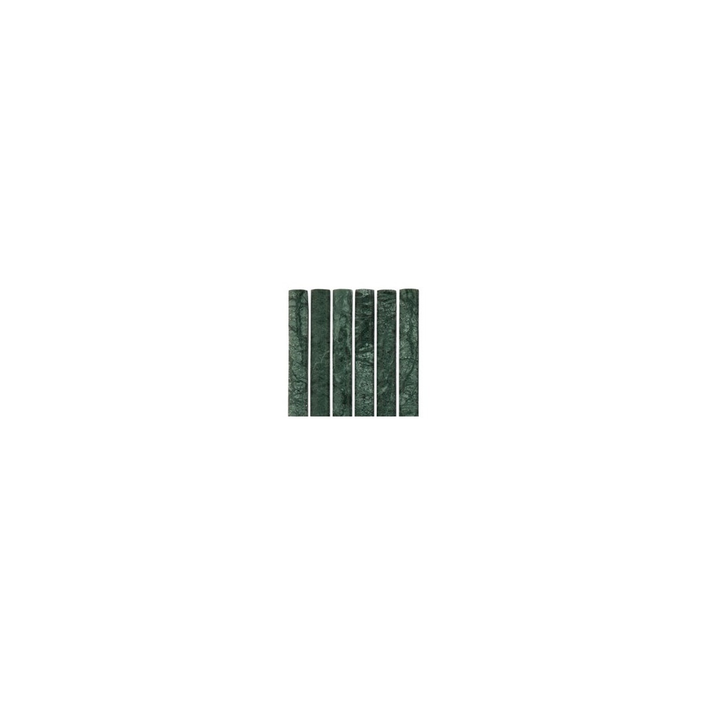Saroma Natural Stone Rounded Finger Mosaic Tile - Green Marble (Sample)