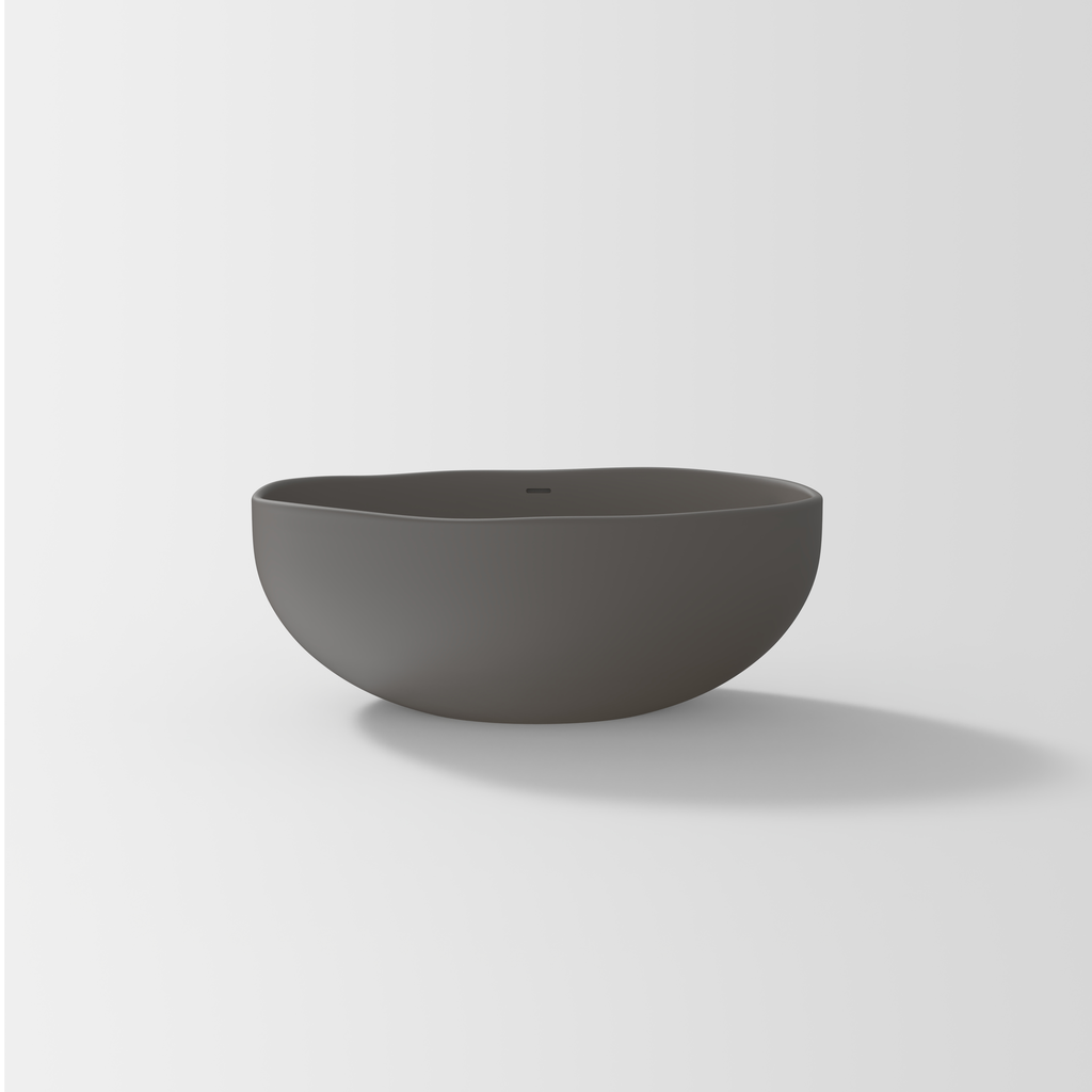 [19198] Melia Concrete Bath 1550mm - Grey (Overflow)