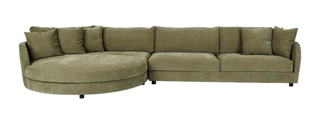 Hugo Tonda Left Chaise Set - Copeland Olive