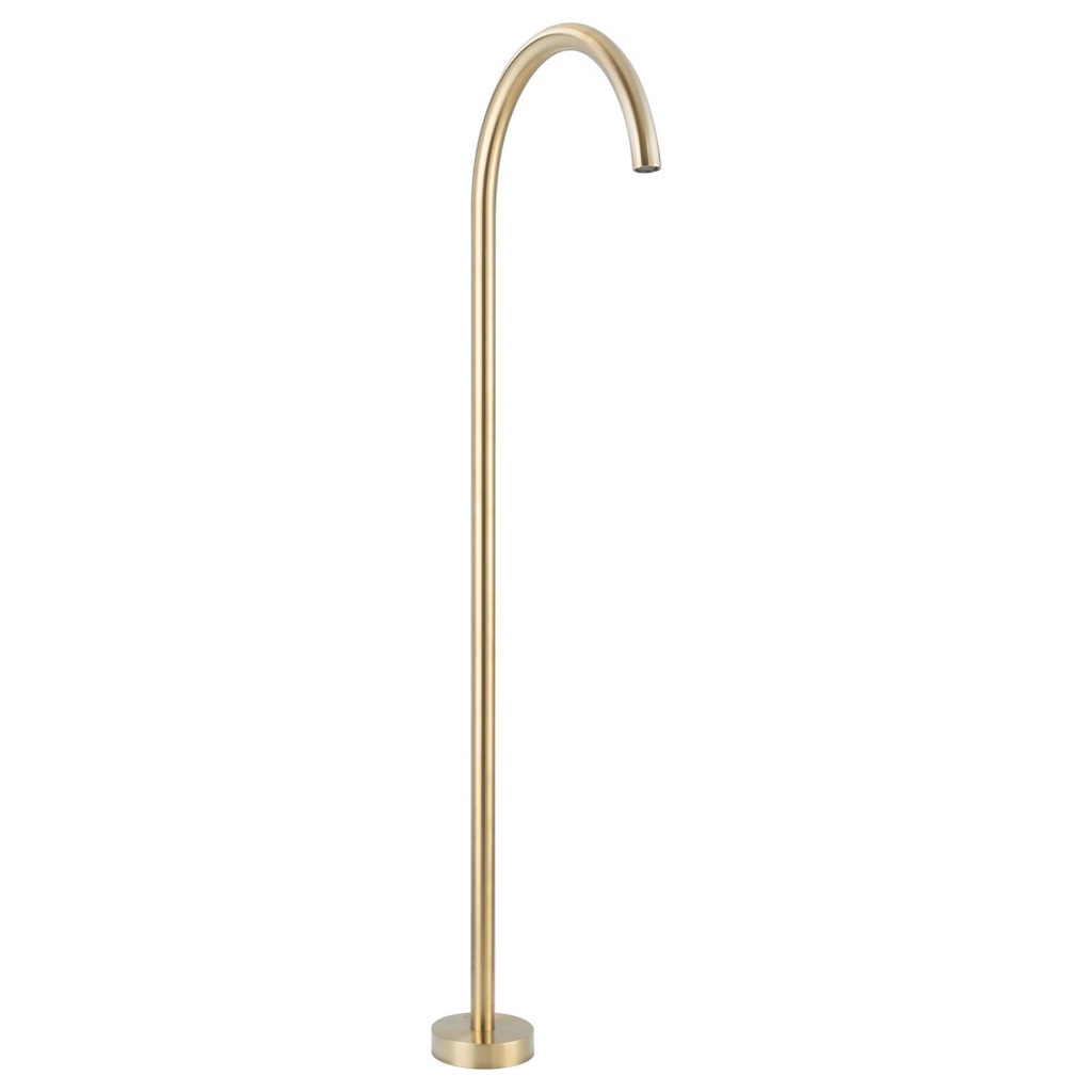 Sola Floor Mounted Bath Filler - Brushed Brass