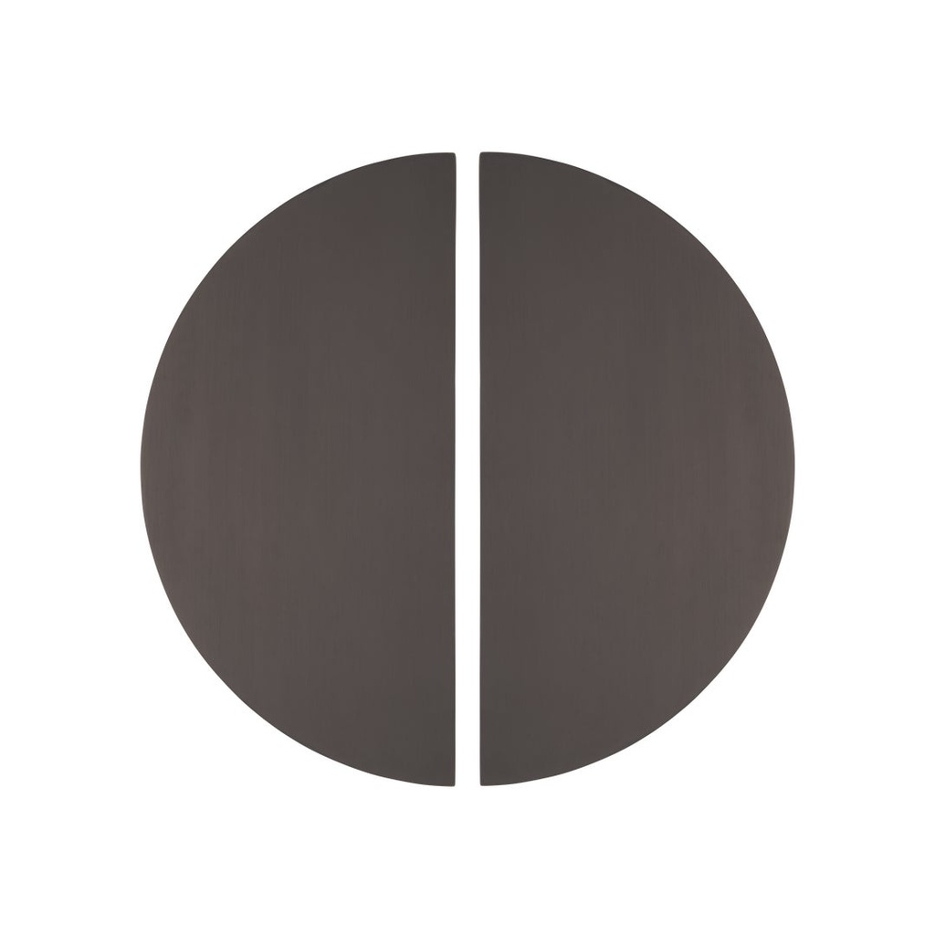 Imes Half Moon Entry Door Pull (Pair) - Brushed Gunmetal