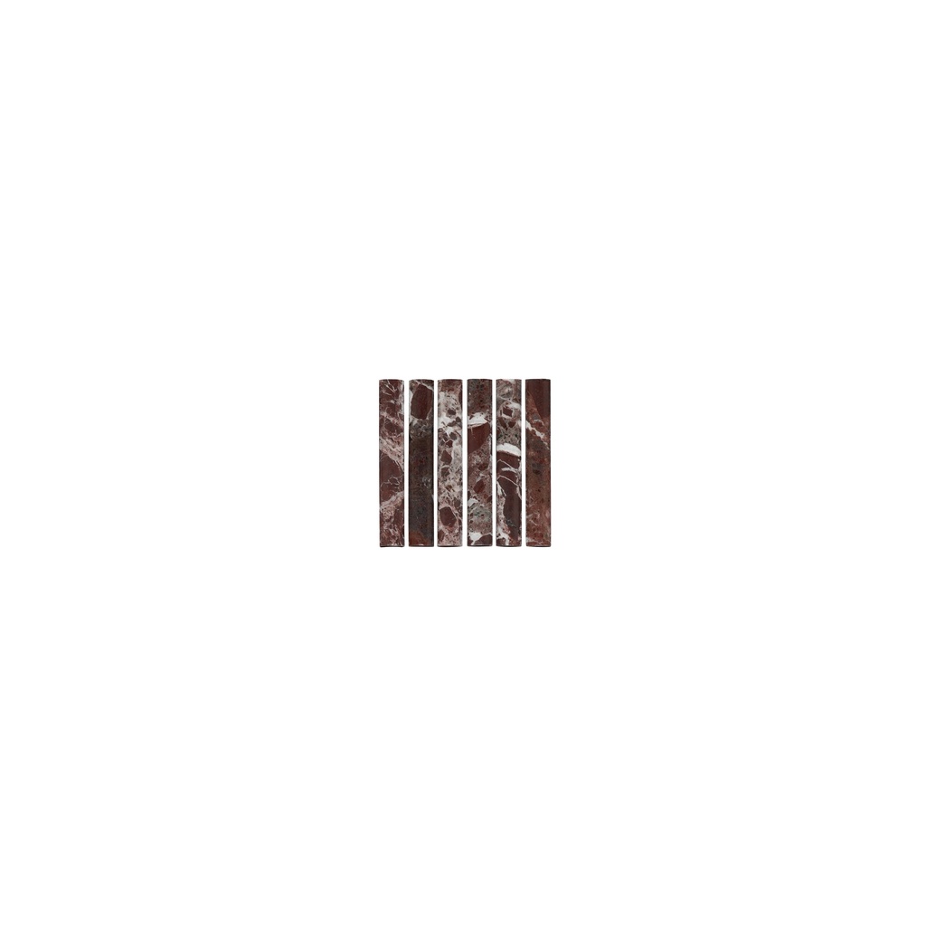 Rosso Levanto Rounded Finger Mosaic Tile (Sample)